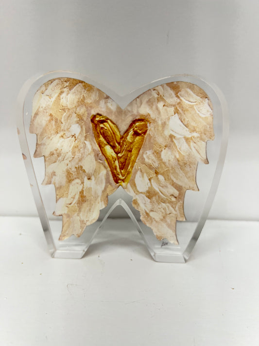 Angel Wings Acrylic Block
