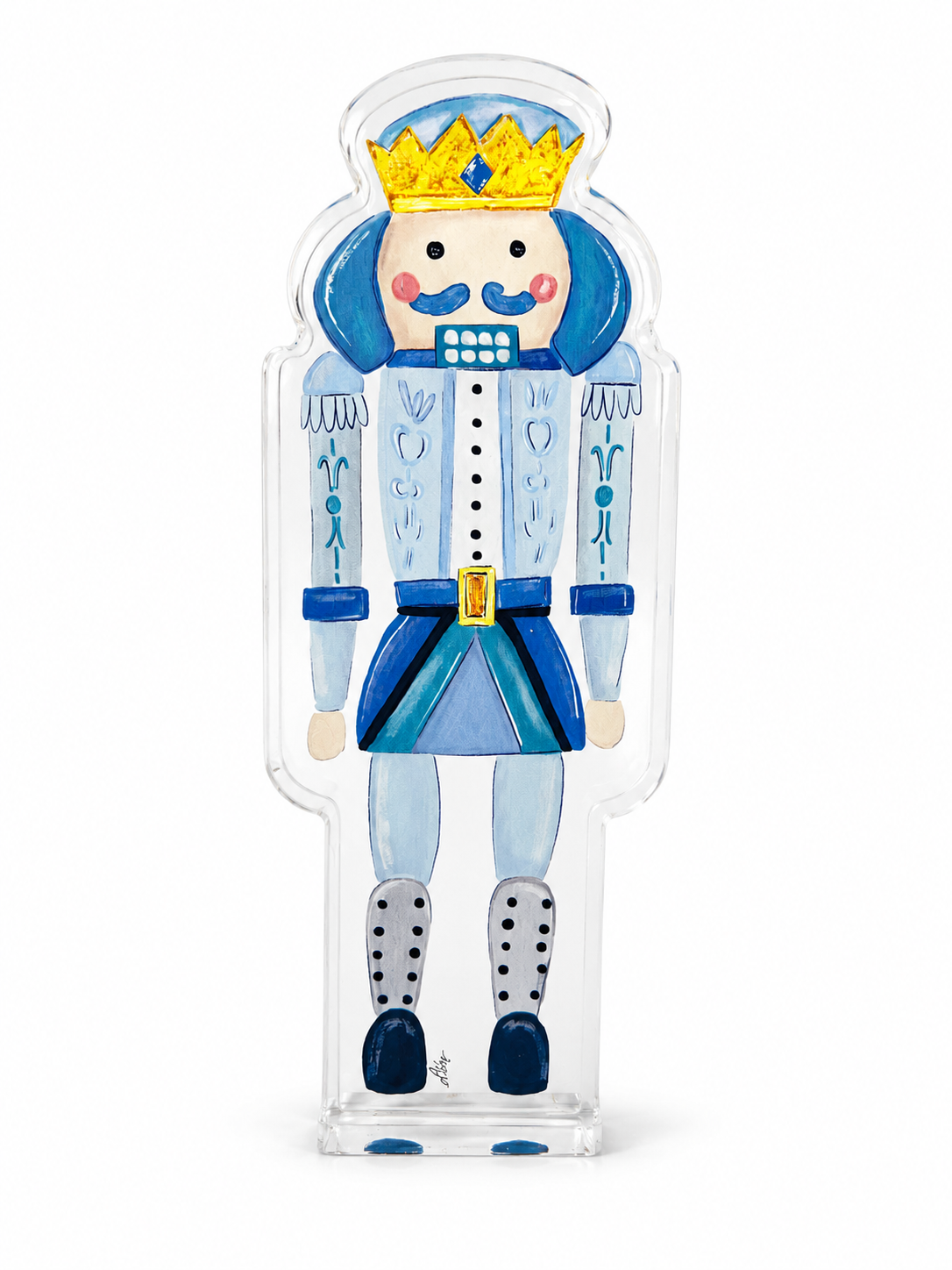 Blue Nutcracker Acrylic Block