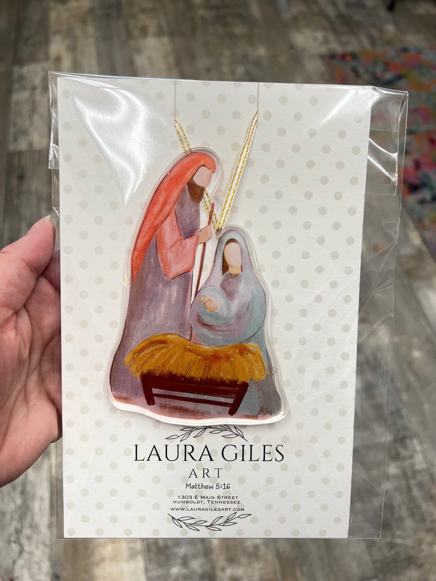 Acrylic Holy Family Ornament