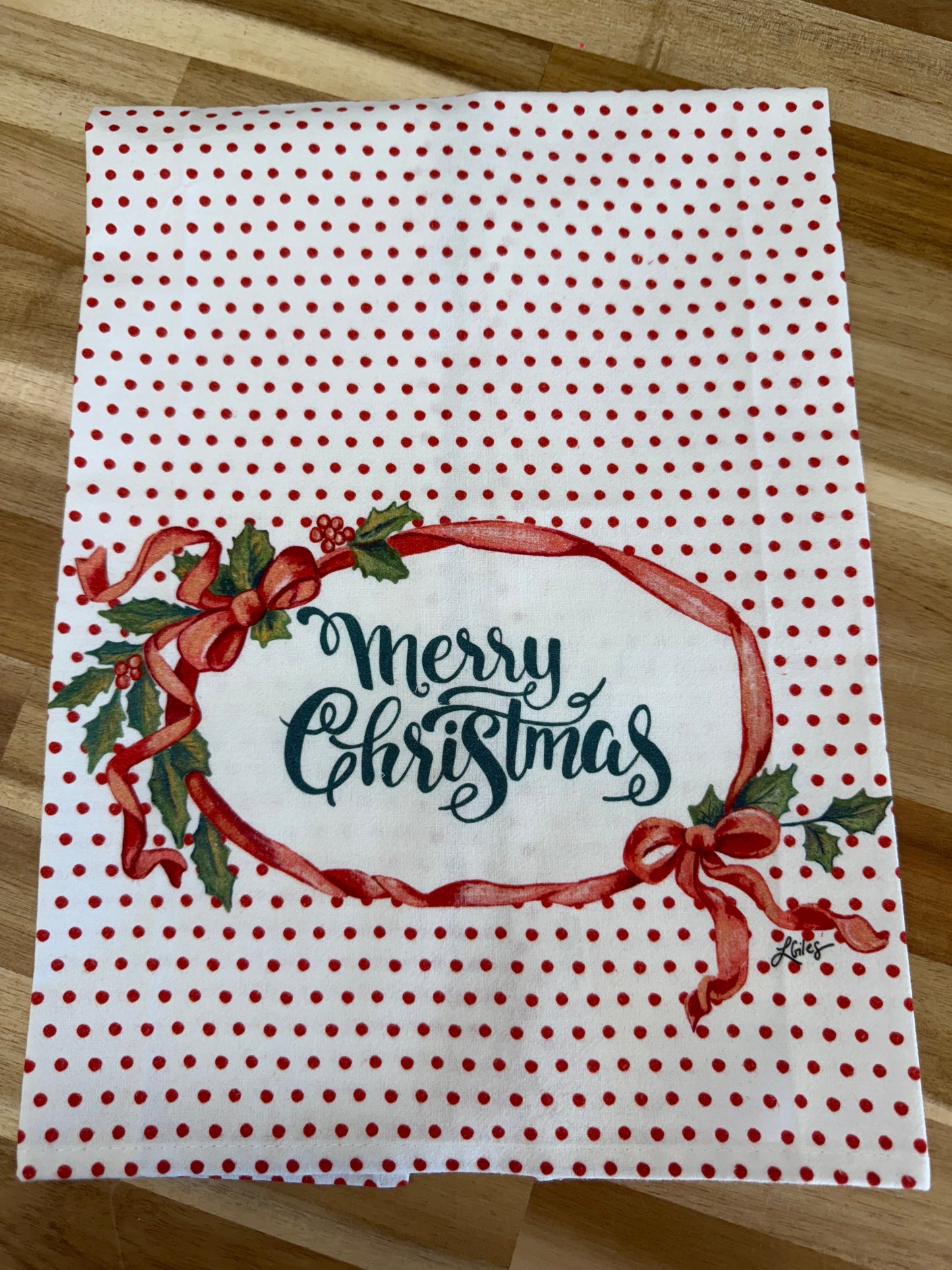Merry Christmas Tea Towel