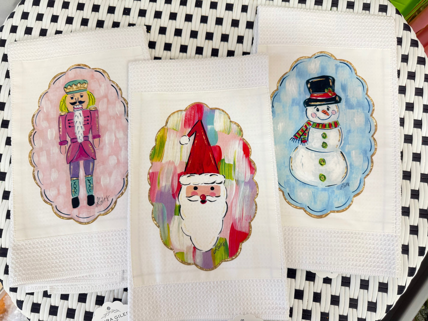 NEW Snowman Waffle Towel