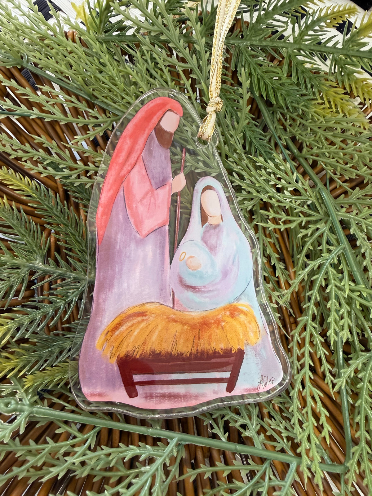 Holy Family 4.5 inch acrylic ornament