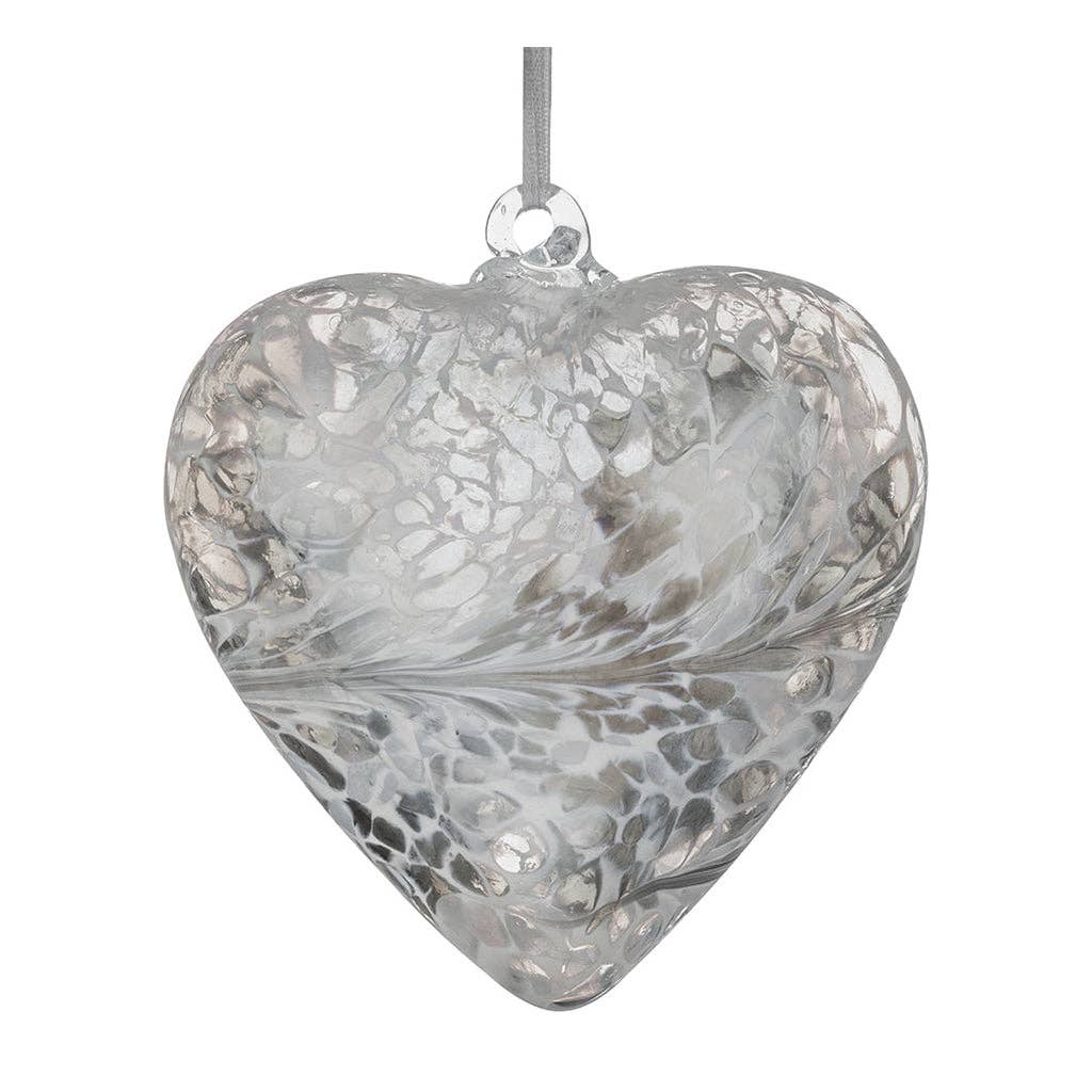 Sienna Glass - 8cm Friendship Hearts - Unlabelled: Blue & Pink