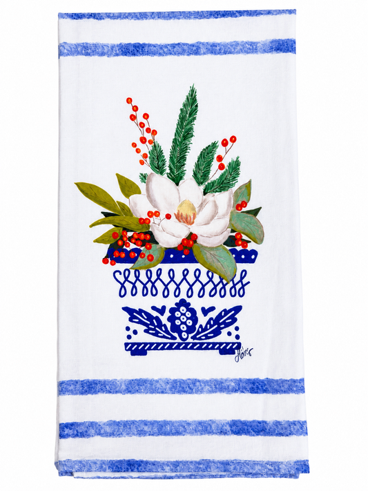 Magnolia Cotton Tea Towel
