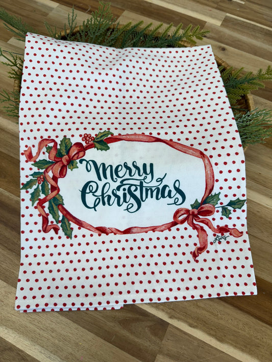Merry Christmas Tea Towel