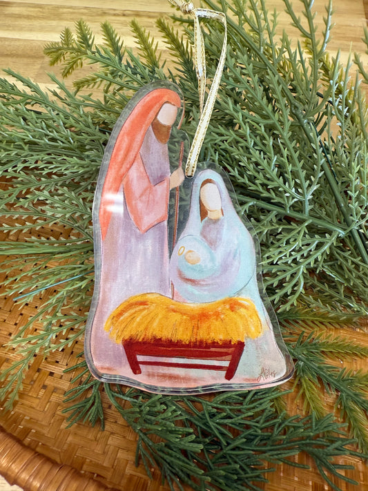 Acrylic Holy Family Ornament