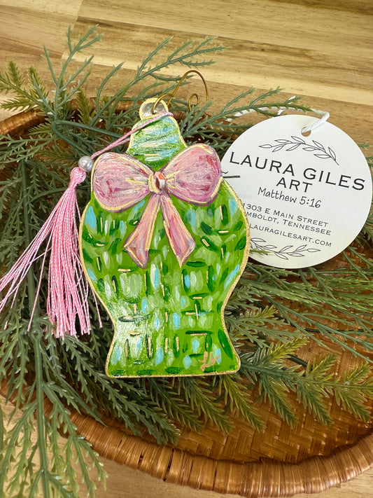 Hand Painted Ginger Jar Green or Blue (Pre-Order for Mid November)