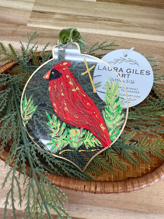 Redbird Hand painted Acrylic (Pre-Order for Mid November)