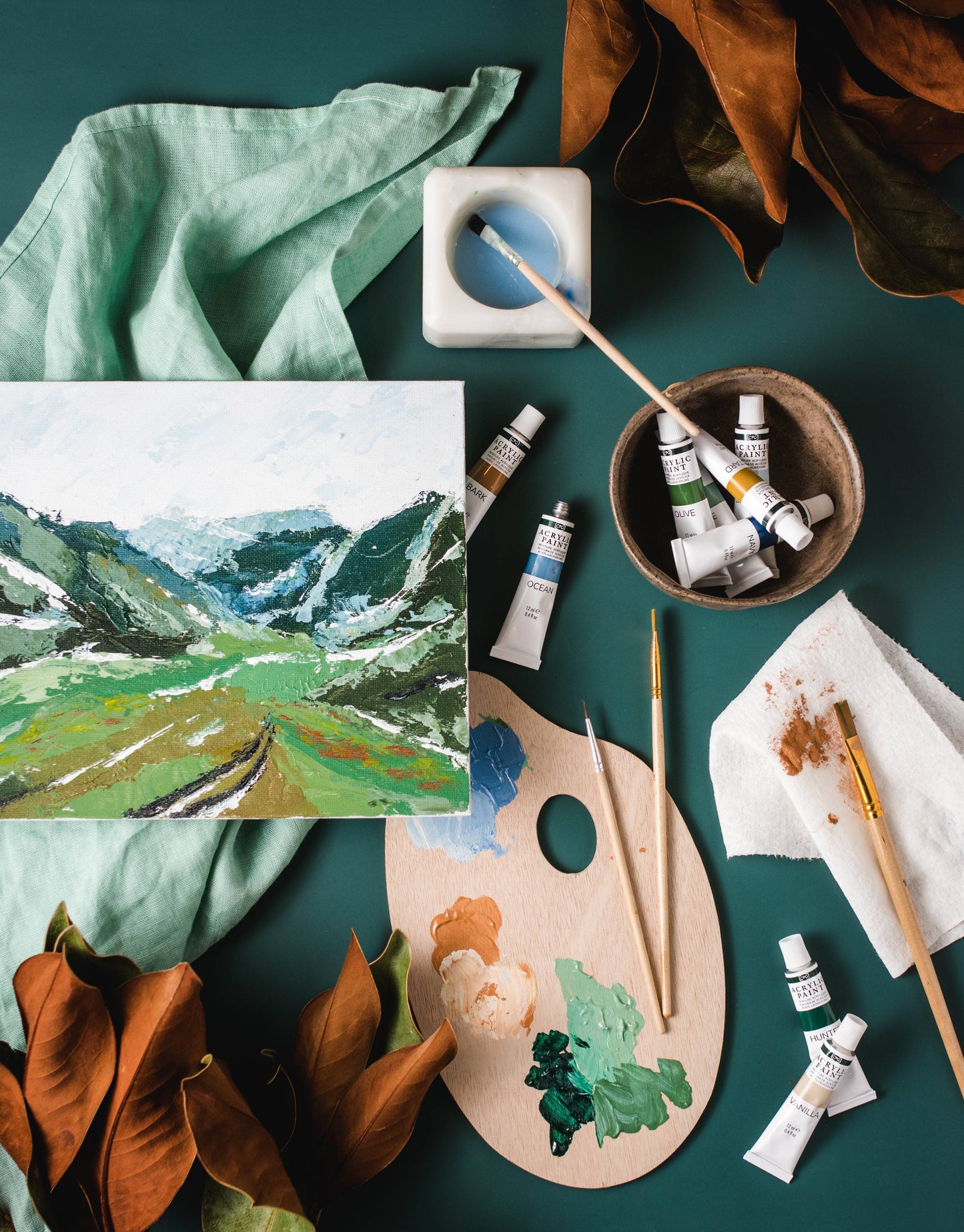Cate Paper Co. - Mountain Valley palette knife painting kit