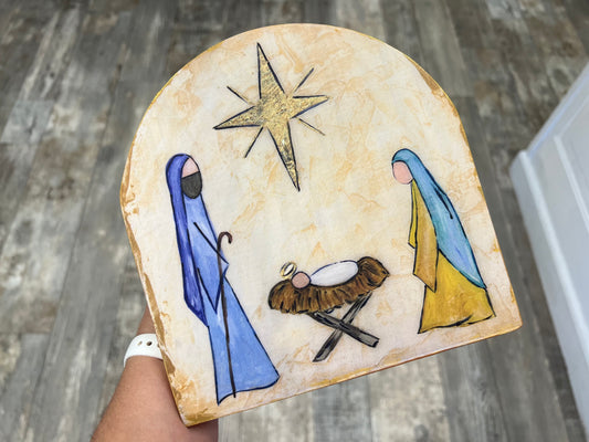 Wood 3 piece Nativity Set PRINT ($39 FULL PRICE)
