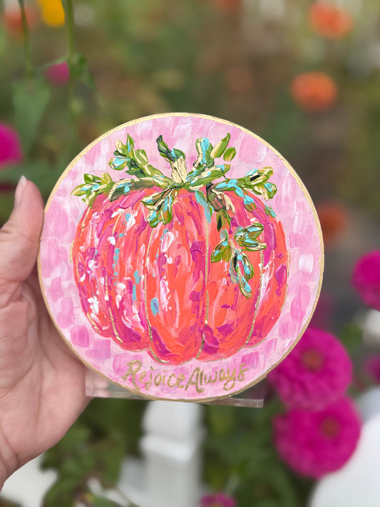 Rejoice Always Hand-Painted Acrylic Block