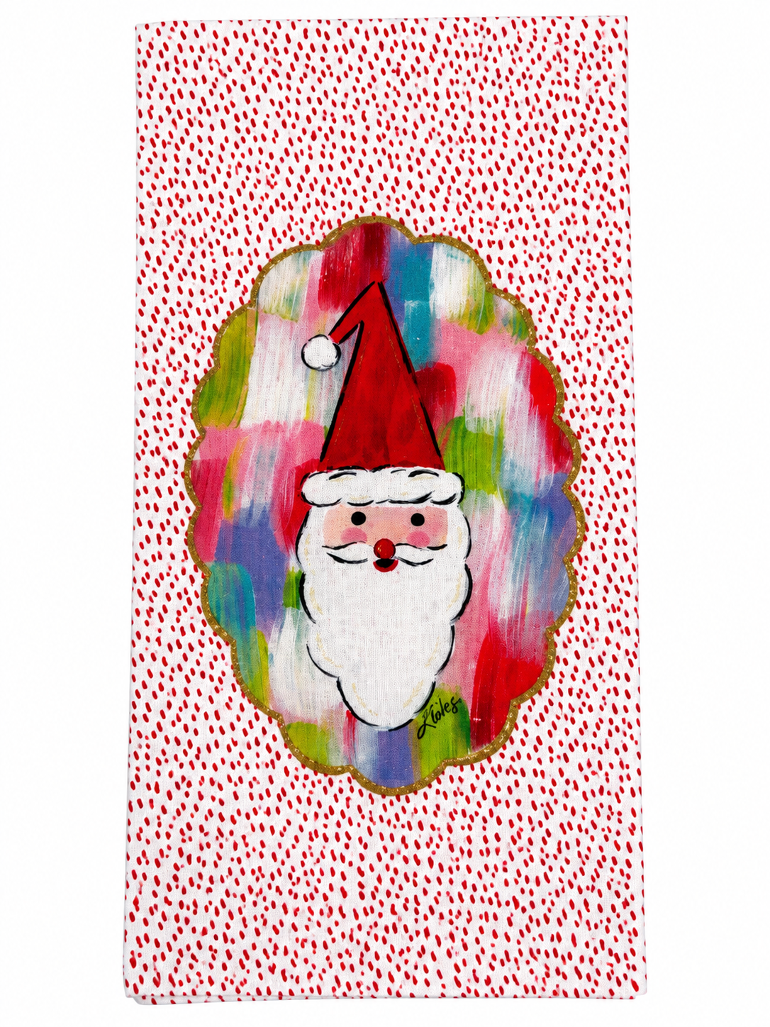 Skinny Santa Cotton Tea Towel