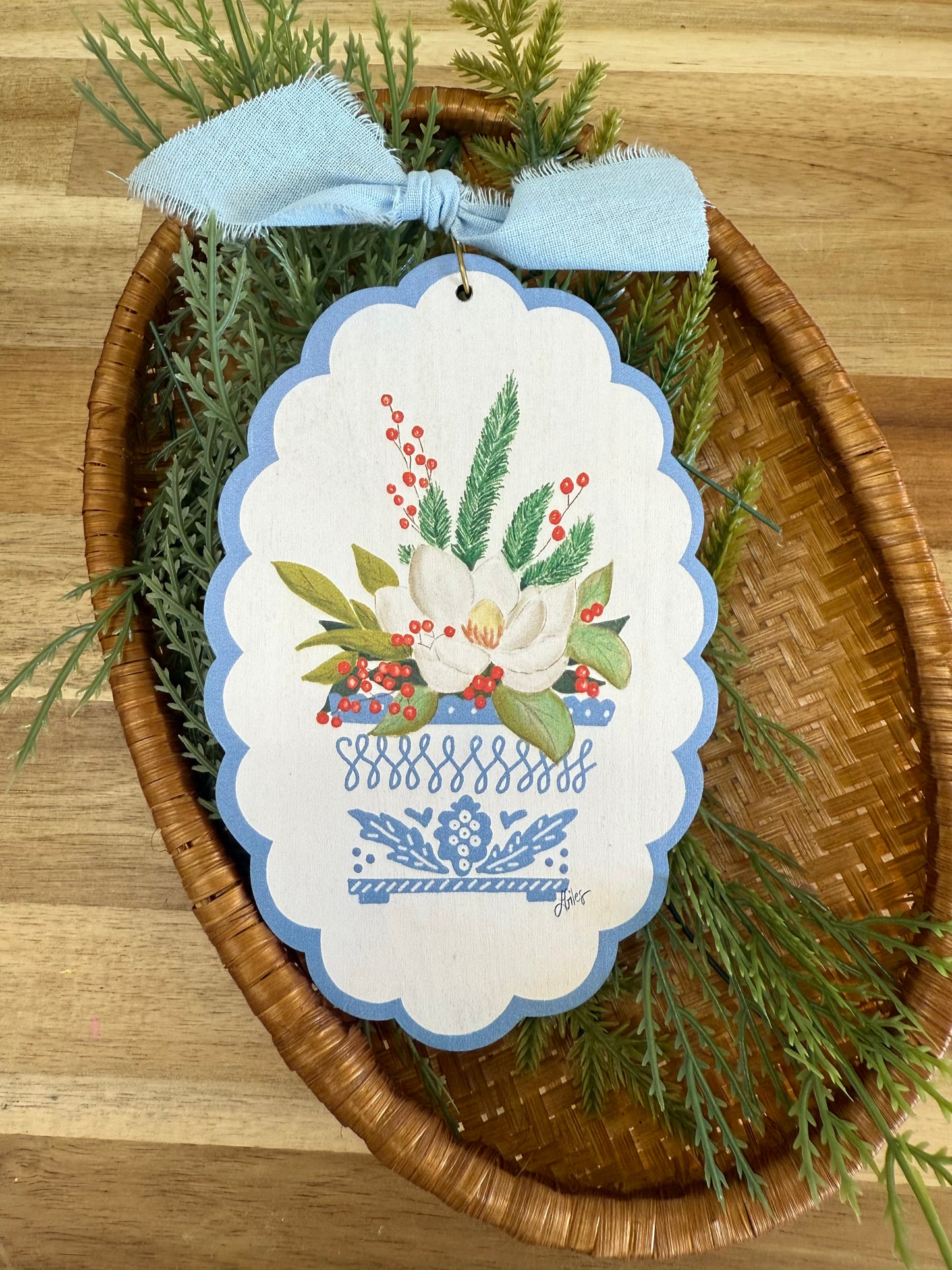 Magnolia Wood Ornament