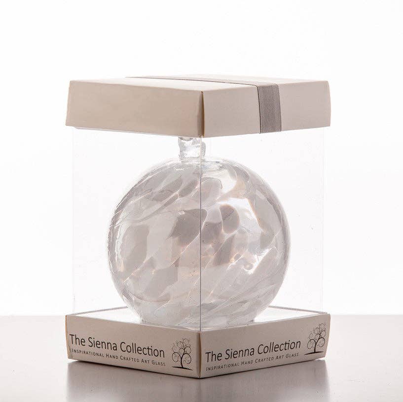 Sienna Glass - 10cm Friendship Ball - Unlabelled: Diamond