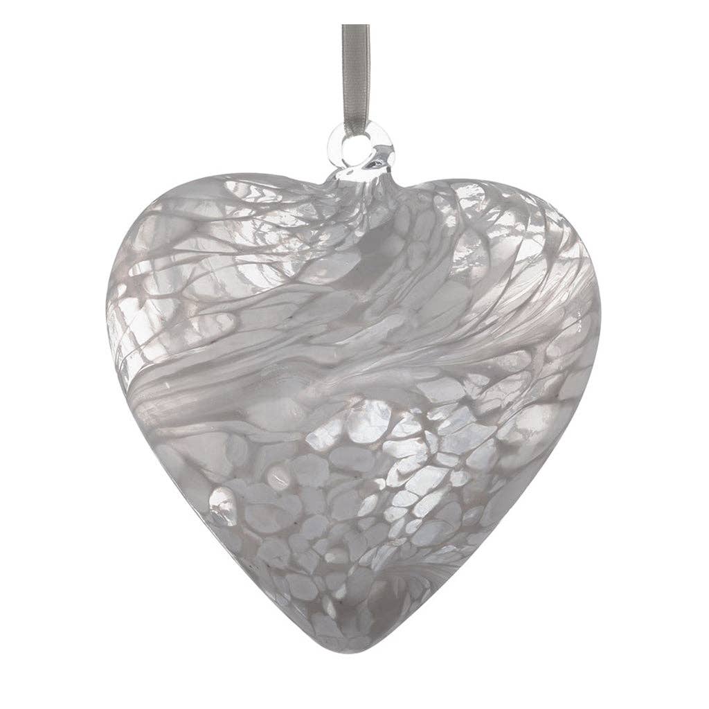 Sienna Glass - 8cm Friendship Hearts - Unlabelled: Blue & Pink