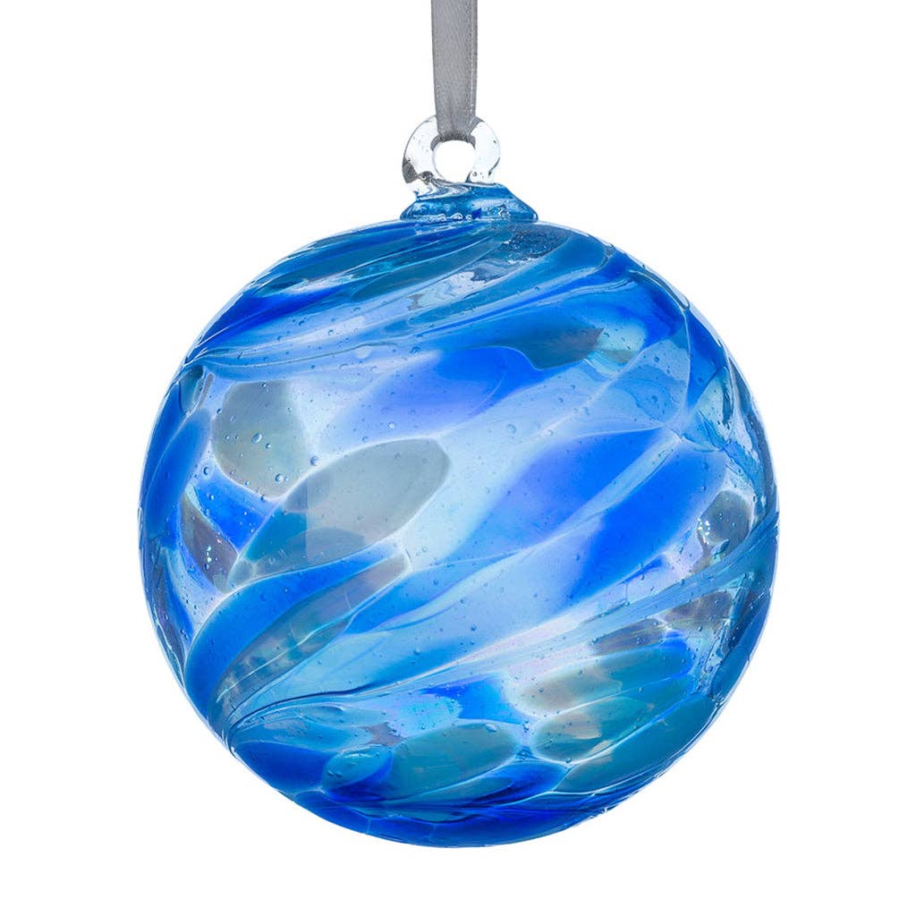 Sienna Glass - 10cm Friendship Ball - Unlabelled: Sapphire