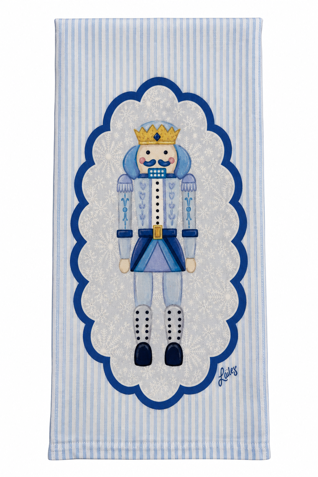 Blue Nutcracker Cotton Tea Towel