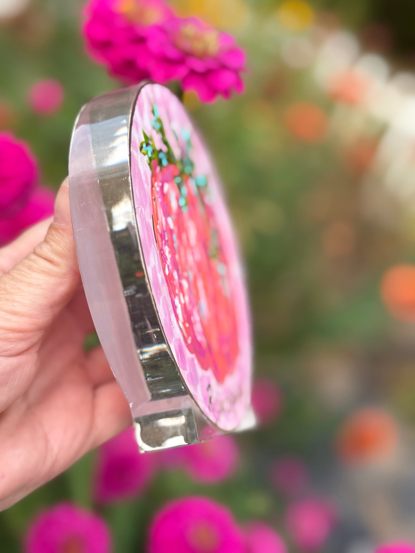 Rejoice Always Hand-Painted Acrylic Block