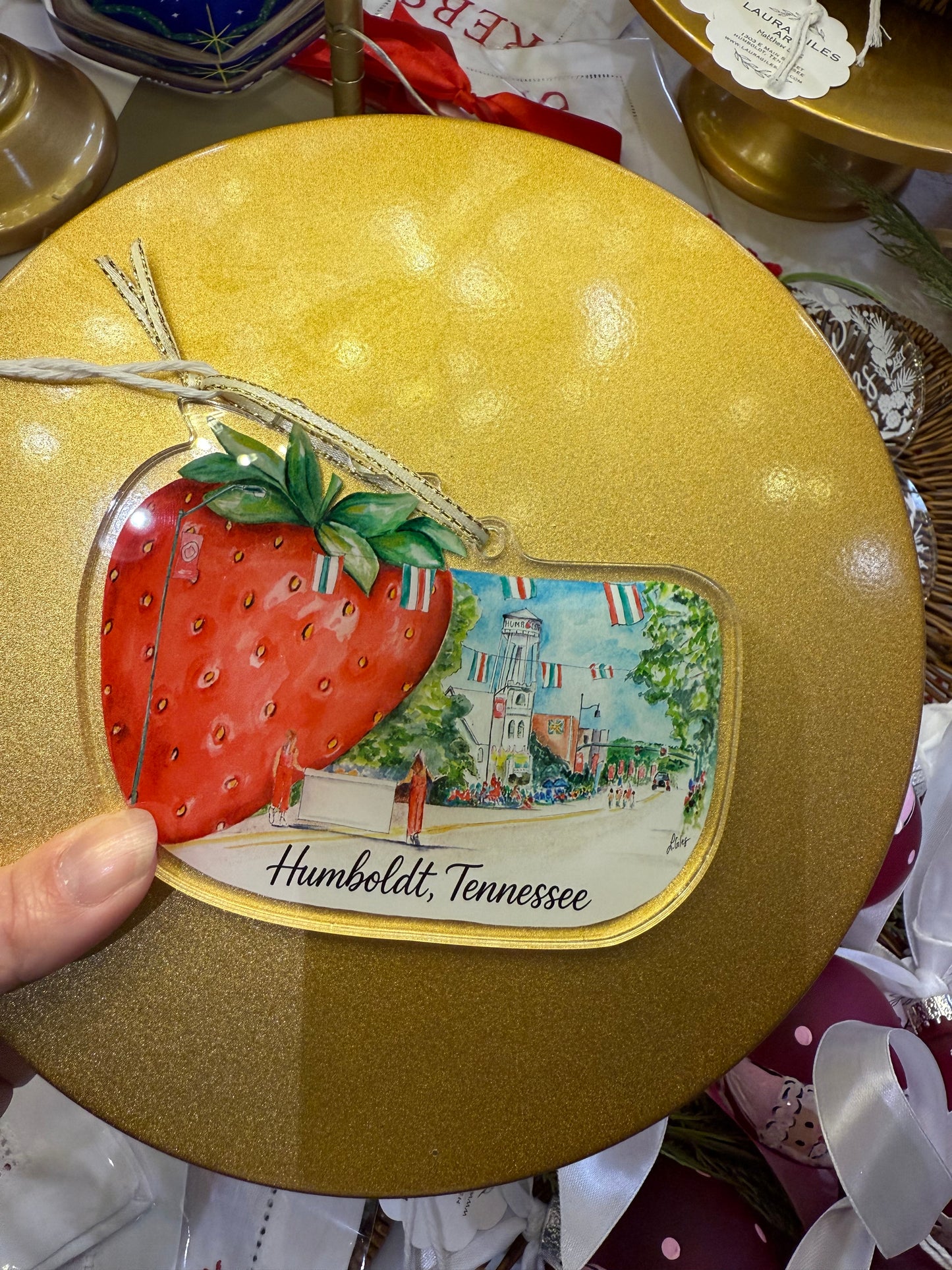Acrylic Strawberry Festival Ornament