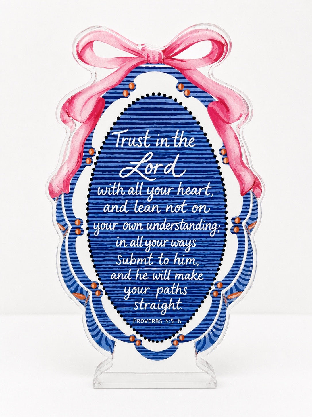 Proverbs 3:5-6 Acrylic Scripture Block