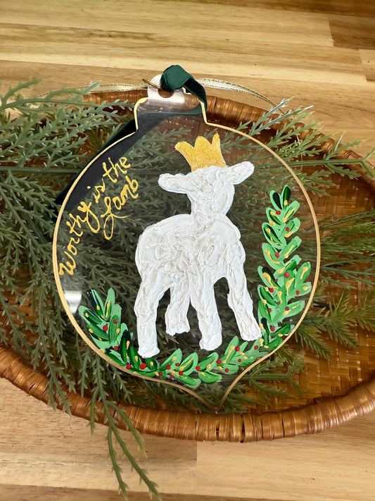 "Worthy is the Lamb" Hand painted Acrylic (Pre-Order for Mid November)