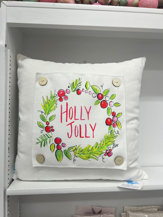 Pillow Swap Pillow with Holly Jolly