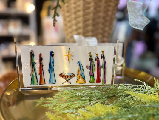 Colorful Nativity Acrylic Block
