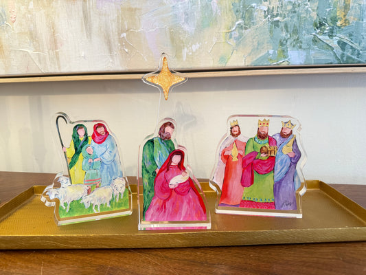 2025 ACRYLIC Print Nativity Set ($50 DEPOSIT ONLY. $95 total)