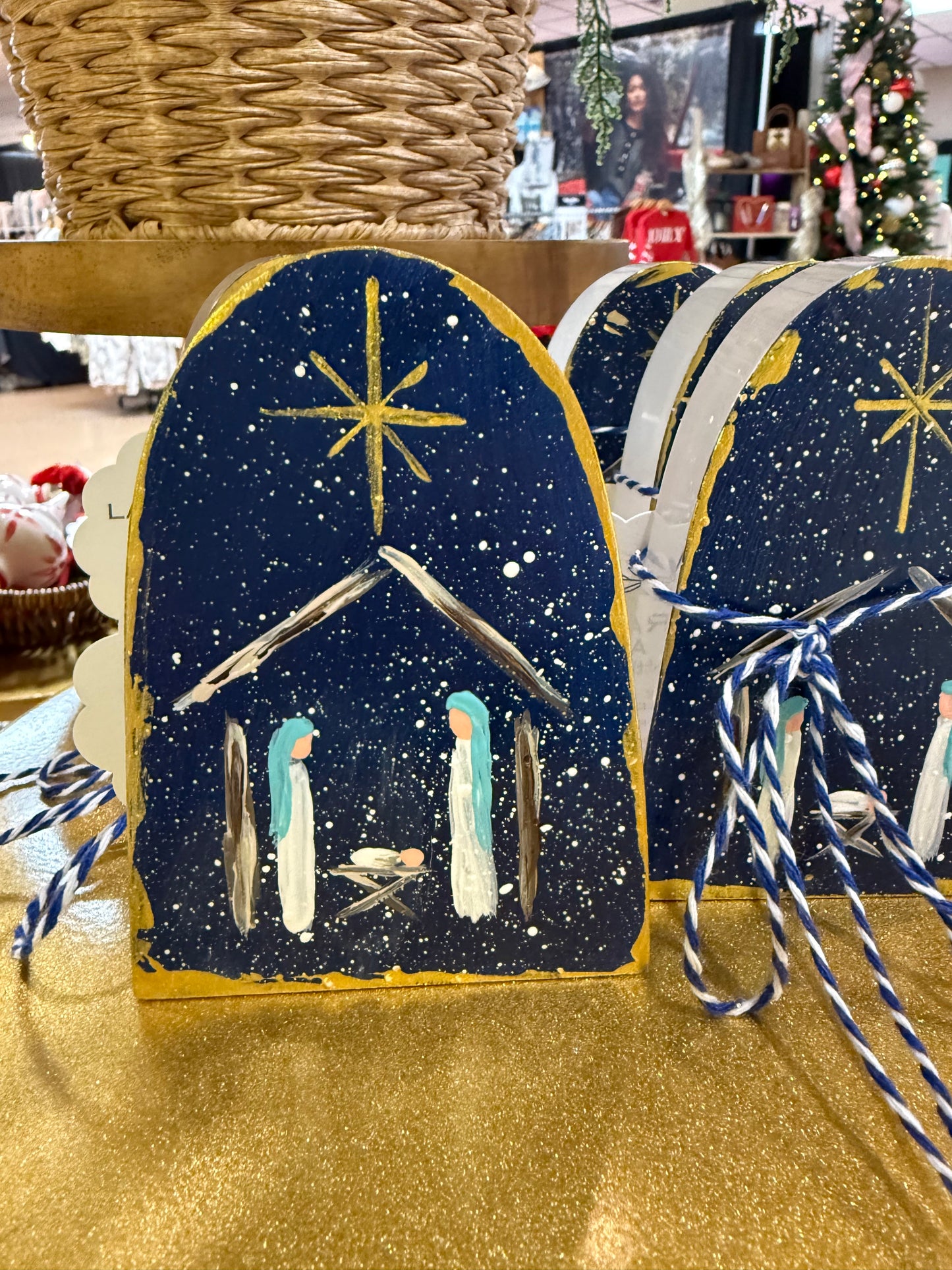 Arch Hand painted Nativity block