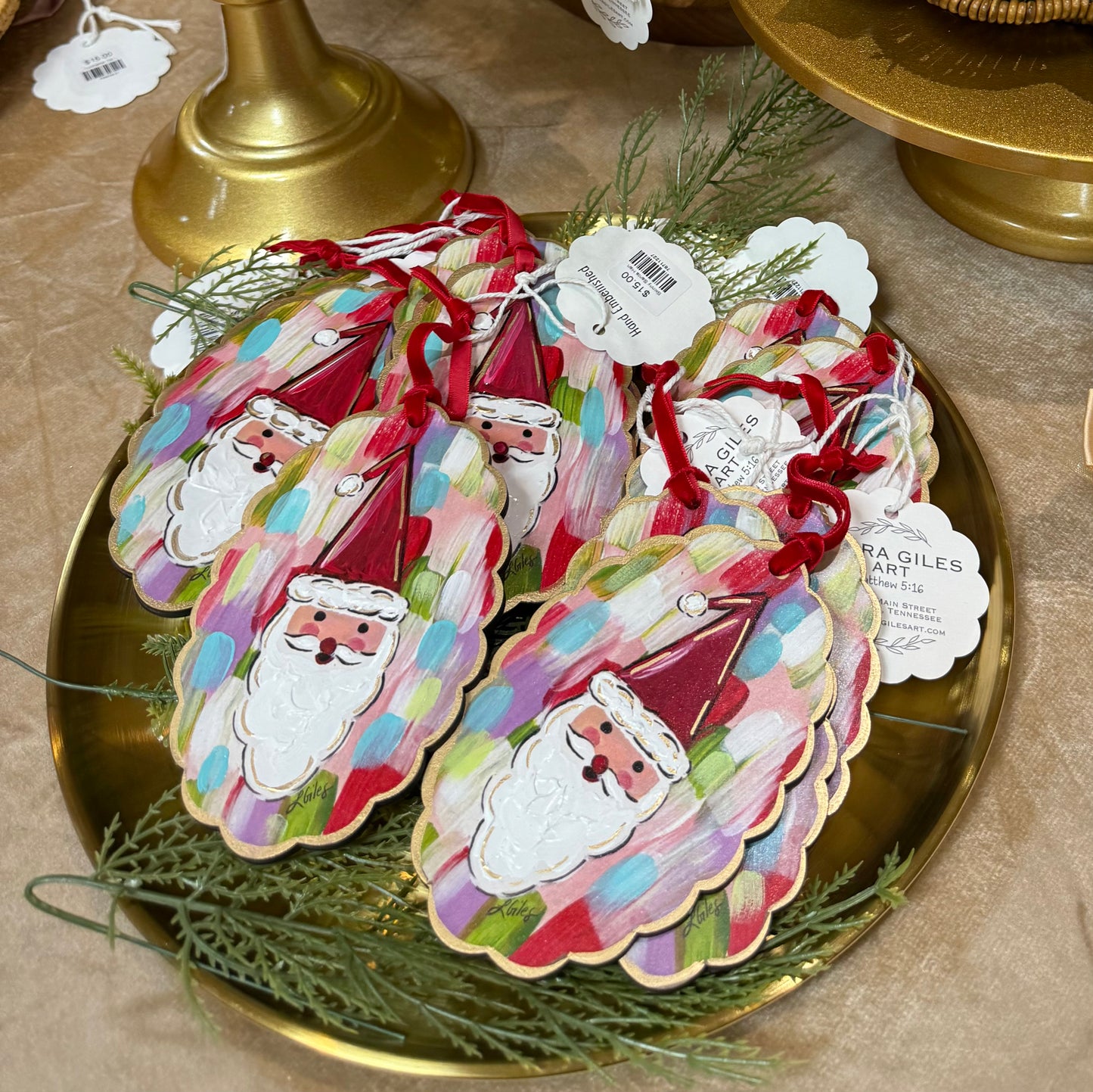 Skinny Santa Hand Embellished