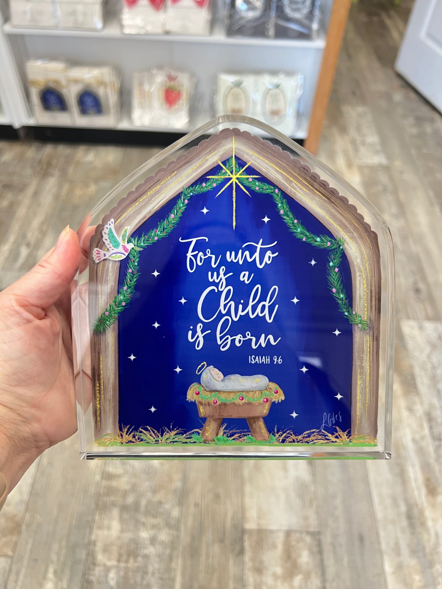 Single Stable & Jesus Acrylic Block