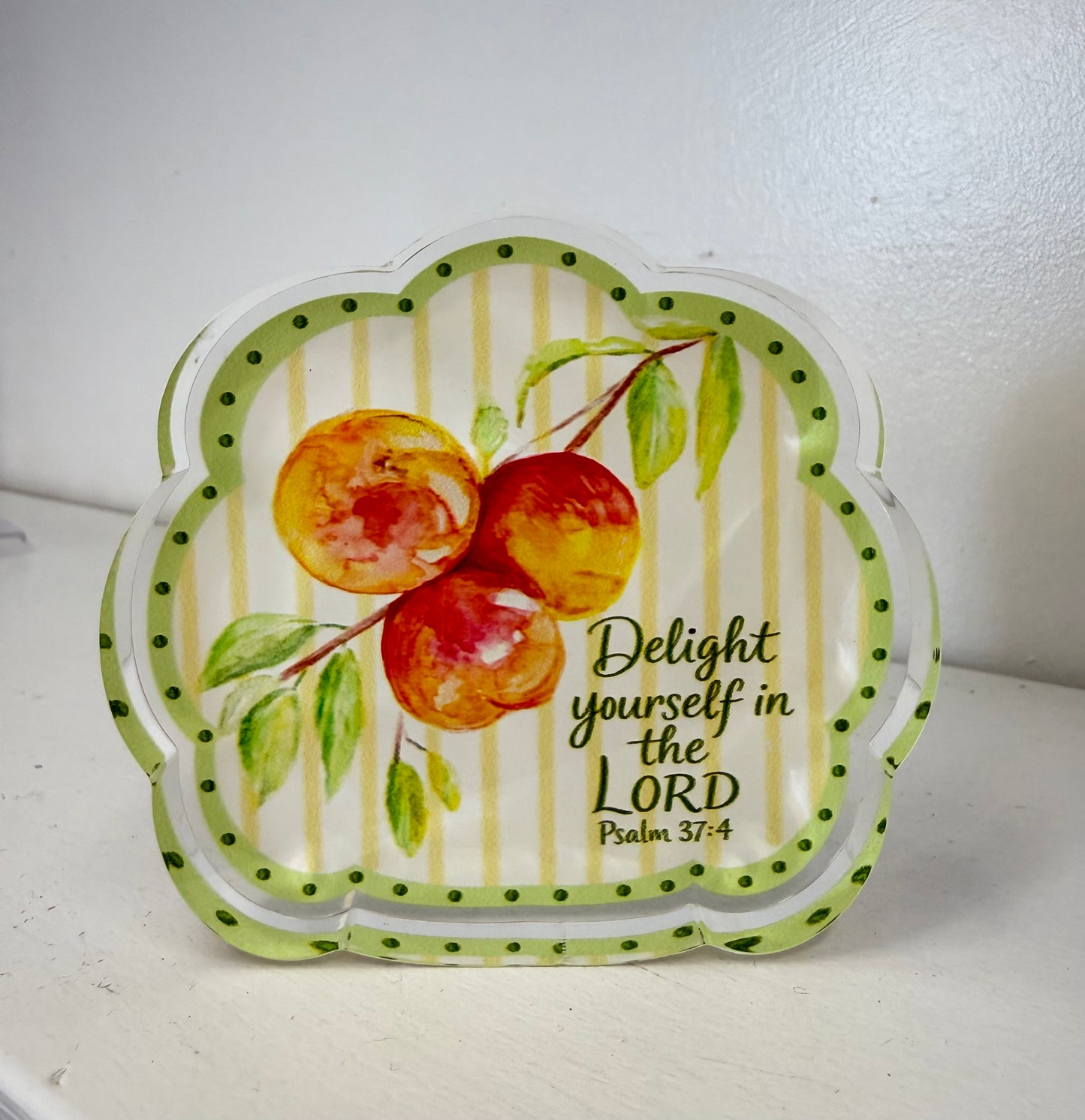 Psalm 37:4 Acrylic Scripture Block