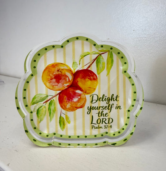 Pre-Order Psalm 37:4 Acrylic Scripture Block