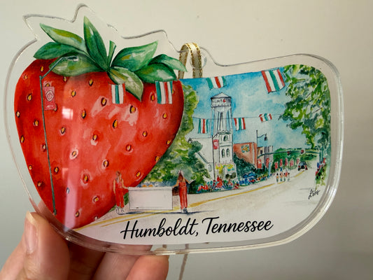 Acrylic Strawberry Festival Ornament
