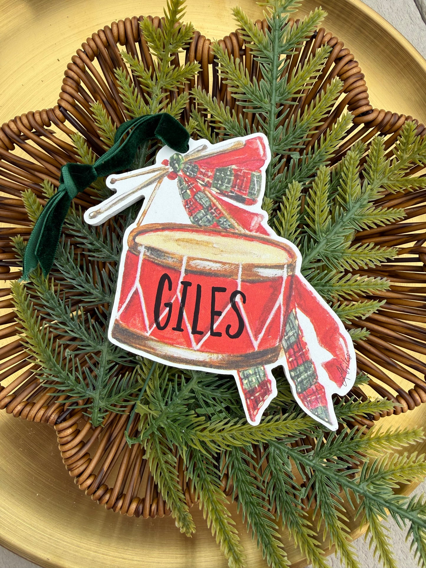 Customized Drum Ornament