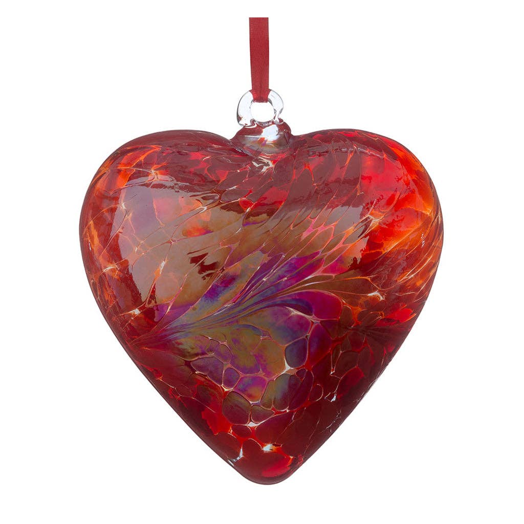 Sienna Glass - 8cm Friendship Hearts - Unlabelled: White