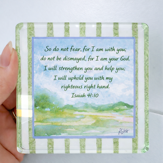 Pre-Order Isaiah 41:10 Acrylic Scripture Block Landscape