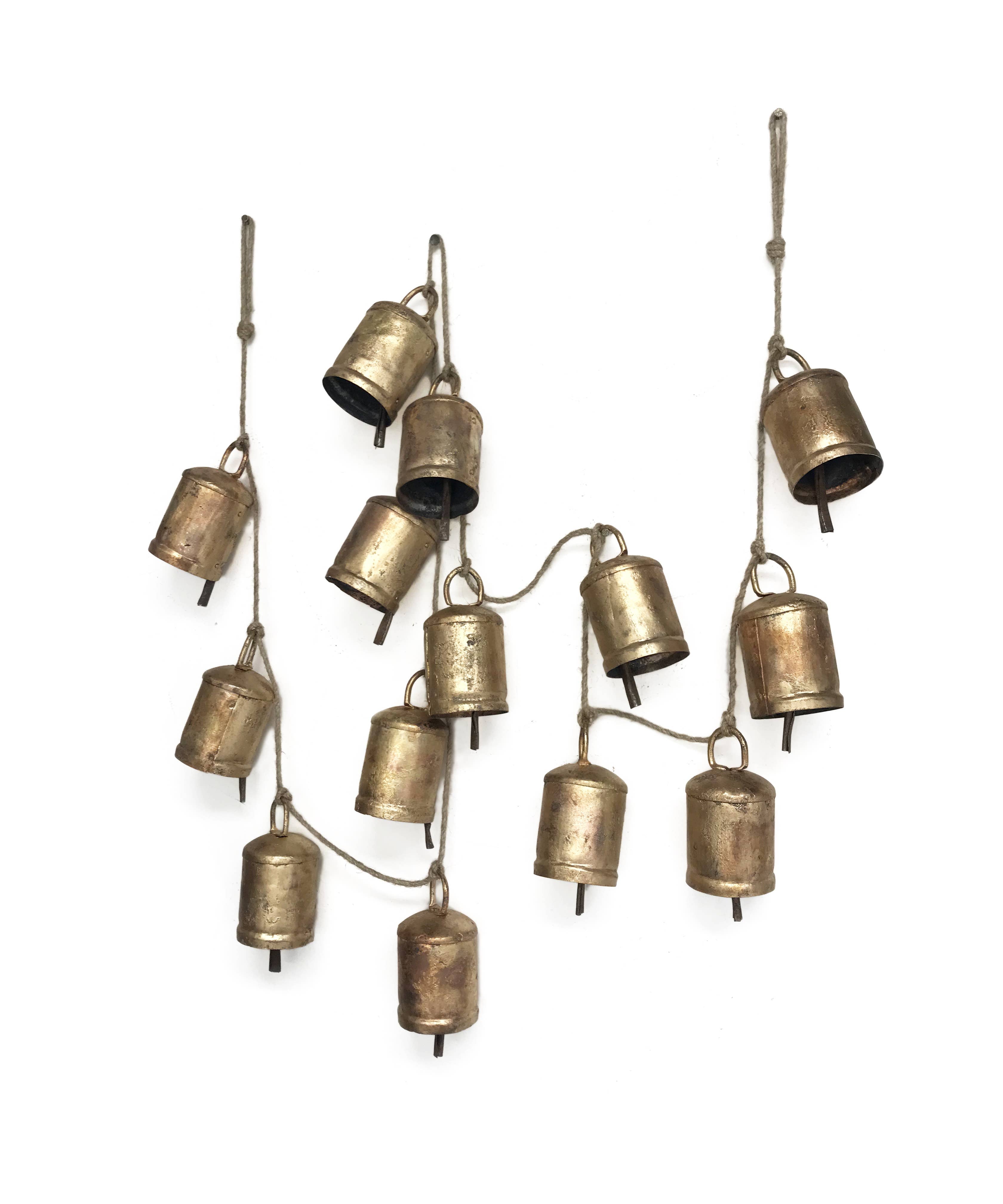 Wilco Home - Holiday Bell Garland Burnished Gold Finish