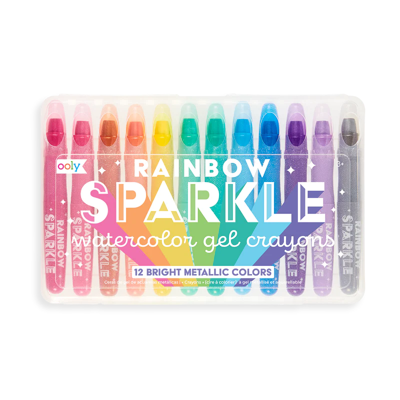 Rainbow Sparkle Metallic Gel Crayons